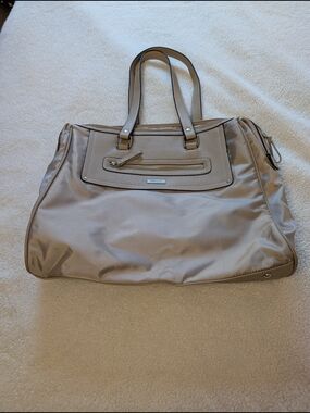 Neutral Taupe Women’s Tote Bag with Laptop Compartment
